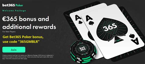 bet365 poker welcome package